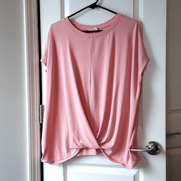 Time & Tru short sleeve with tie at bottom pink xxl - Picture 1 of 10